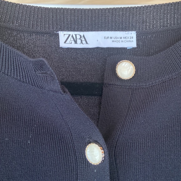 Zara Knit Cardigan with Gaux Pearl Buttons - Picture 2 of 3